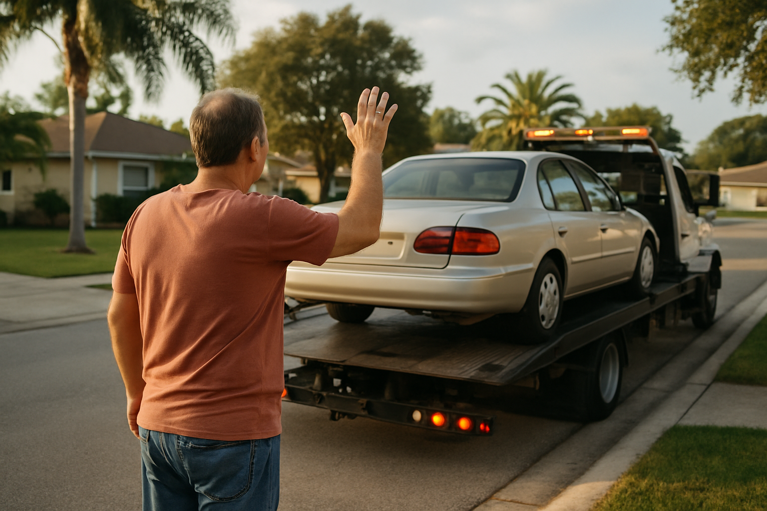 Vehicle donation moment in Orlando